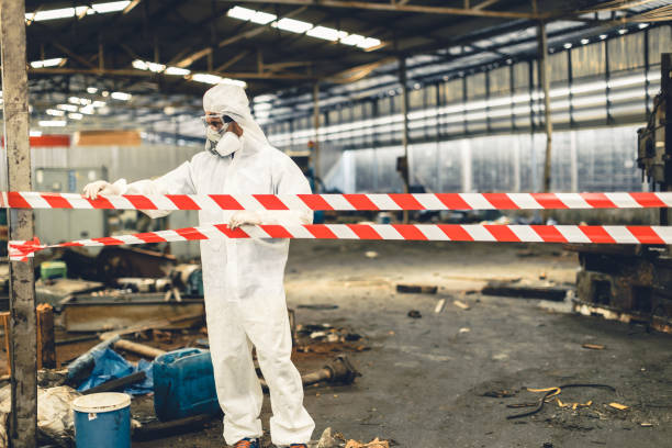 Professional Biohazard technician working in Chester, PA